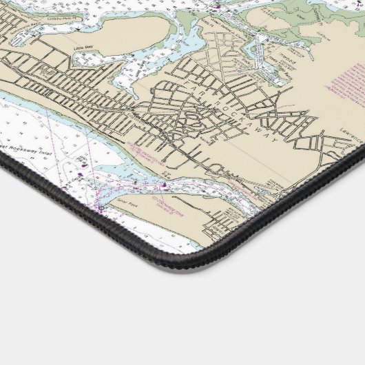 Jamaica Bay en Rockaway Inlet nautische kaart Bureaumat (Hoek)