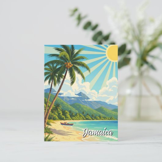Jamaica Beach Briefkaart (Staand voorkant)