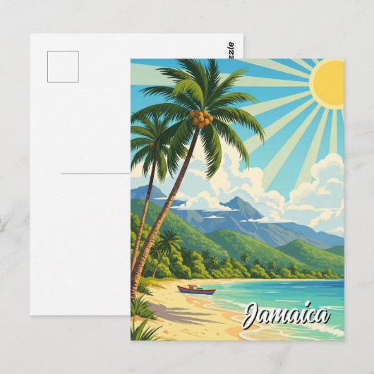 Jamaica Beach Briefkaart (Voorkant / Achterkant)