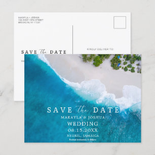 Jamaica Beach Destination Wedding Aankondigingskaart