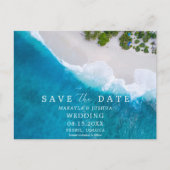 Jamaica Beach Destination Wedding Aankondigingskaart (Voorkant)