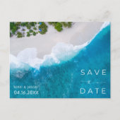 Jamaica Beach Destination Wedding Save the Date Aankondigingskaart (Voorkant)