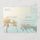 Jamaica Beach Destination Wedding Save the Date Aankondigingskaart (Achterkant)