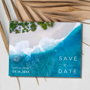 Jamaica Beach Destination Wedding Save the Date Aankondigingskaart