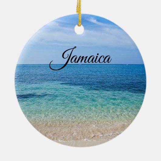 Jamaica Beach Keramisch Ornament (Achterkant)
