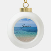 Jamaica Beach Keramische Bal Ornament (Voorkant)