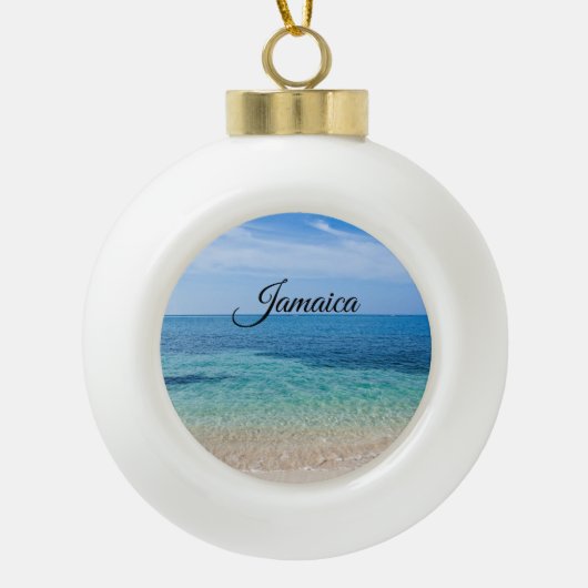 Jamaica Beach Keramische Bal Ornament (Voorkant)