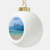 Jamaica Beach Keramische Bal Ornament (Rechts)