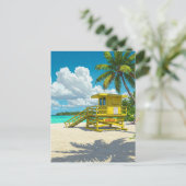 Jamaica Beach Lifeguard Shack Briefkaart (Staand voorkant)