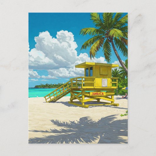 Jamaica Beach Lifeguard Shack Briefkaart (Voorkant)