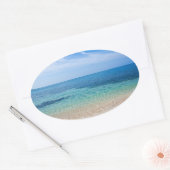Jamaica Beach Ovale Sticker (Envelop)