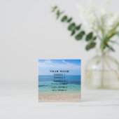 Jamaica Beach Vierkante Visitekaartje (Staand voorkant)