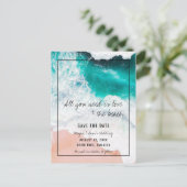 Jamaica Beach Wedding Bewaar de datum Aankondigingskaart (Staand voorkant)