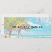 Jamaica Bestemming Boarding Pass Bruiloft Kaart (Achterkant)