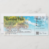 Jamaica Bestemming Boarding Pass Bruiloft Kaart (Voorkant)