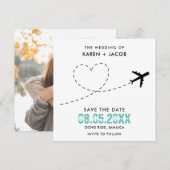 Jamaica Bestemming Huwelijksfoto Save the Date (Voorkant / Achterkant)