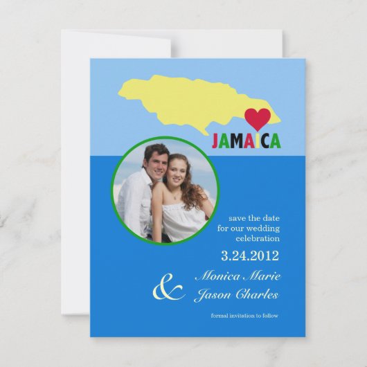 Jamaica Bewaar de Datum Foto Aankondiging (Voorkant)