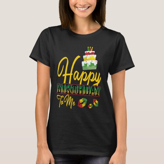 Jamaica Birthday Cake Happy Birthday 2 T-shirt (Voorkant)