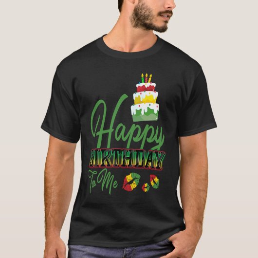 Jamaica Birthday Cake Happy Birthday voor me 3 T-shirt (Voorkant)