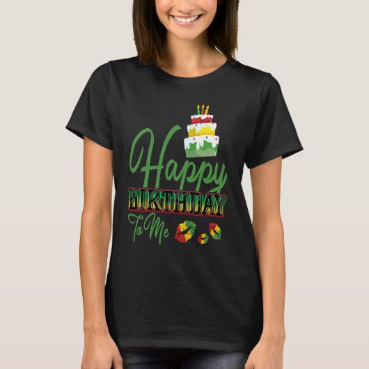Jamaica Birthday Cake Happy Birthday voor me 3 T-shirt (Voorkant)