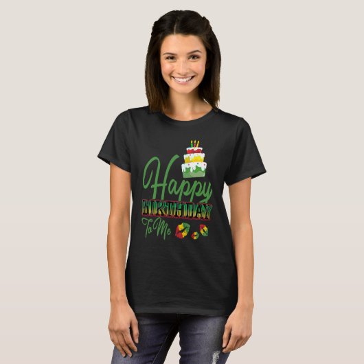 Jamaica Birthday Cake Happy Birthday voor me 3 T-shirt (Voorkant volledig)