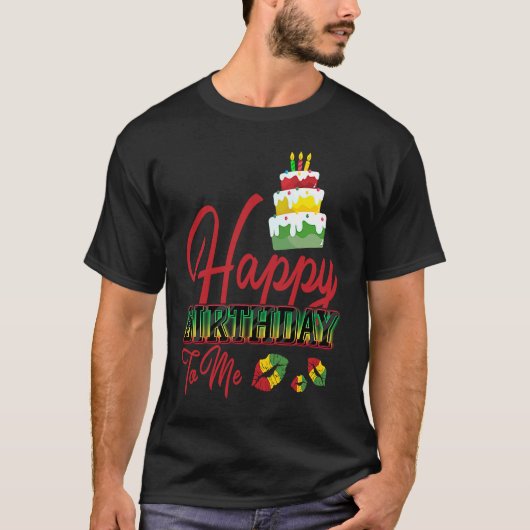 Jamaica Birthday Cake Happy Birthday voor mij T-shirt (Voorkant)