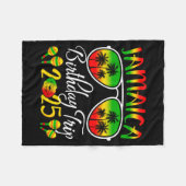 Jamaica Birthday Trip 2025 Funny Family Matching  Fleece Deken (Voorkant (Horizontaal))