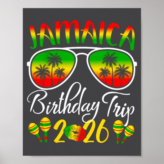 Jamaica Birthday Trip Vacation Summer 2026 Outfit  Poster (Voorkant)