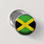 JAMAICA BLACK YELLOW GREEN FLAG RONDE BUTTON 3,2 CM (Voorkant /achterkant)