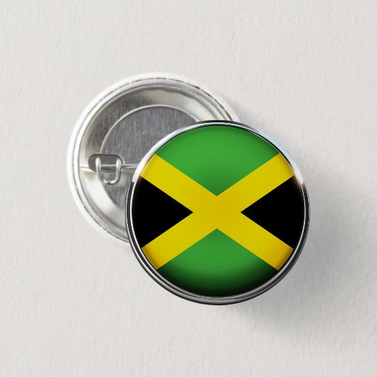 JAMAICA BLACK YELLOW GREEN FLAG RONDE BUTTON 3,2 CM (Voorkant /achterkant)