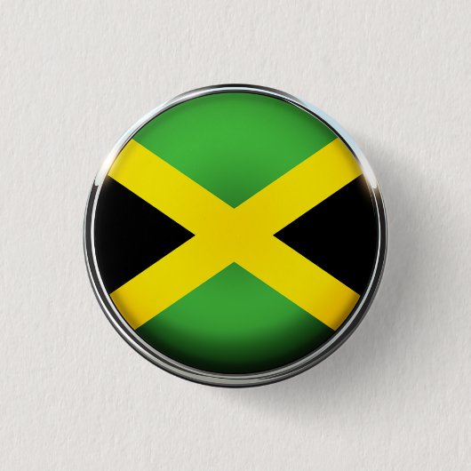 JAMAICA BLACK YELLOW GREEN FLAG RONDE BUTTON 3,2 CM (Voorkant)