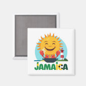 Jamaica blij magneet (Voorkant / Achterkant)