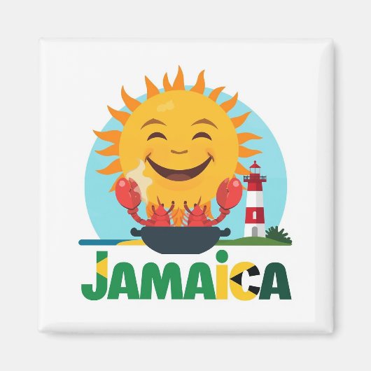 Jamaica blij magneet (Voorkant)