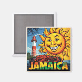 Jamaica blij magneet (Voorkant / Achterkant)
