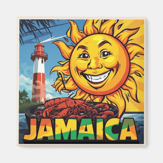 Jamaica blij magneet (Voorkant)