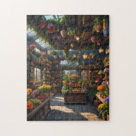 Jamaica bloemenwinkel binnen kleurrijk legpuzzel