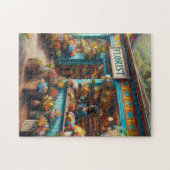 Jamaica bloemenwinkel buiten legpuzzel (Horizontaal)