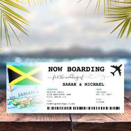 Jamaica Boarding Pass Bestemming Bruiloft Kaart