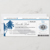 Jamaica Boarding Pass Save the Date (Voorkant)