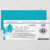 Jamaica Boarding Pass Save the Date (Voorkant / Achterkant)