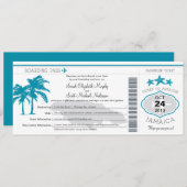 Jamaica Boarding Pass Wedding Kaart (Voorkant / Achterkant)