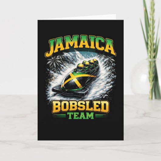Jamaica Bobsled Team Feestdagen Kaart (Voorkant)