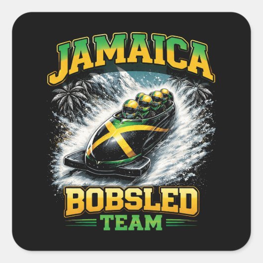 Jamaica Bobsled Team Vierkante Sticker (Voorkant)