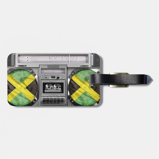 Jamaica-boombox Bagagelabel (Achterkant horizontaal)