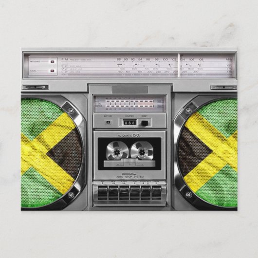 Jamaica-boombox Briefkaart (Voorkant)