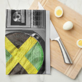 Jamaica-boombox Theedoek (Quarter Fold)