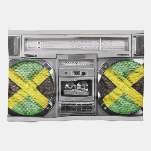 Jamaica-boombox Theedoek (Horizontaal)