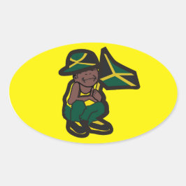 JAMAICA BOY OVALE STICKER