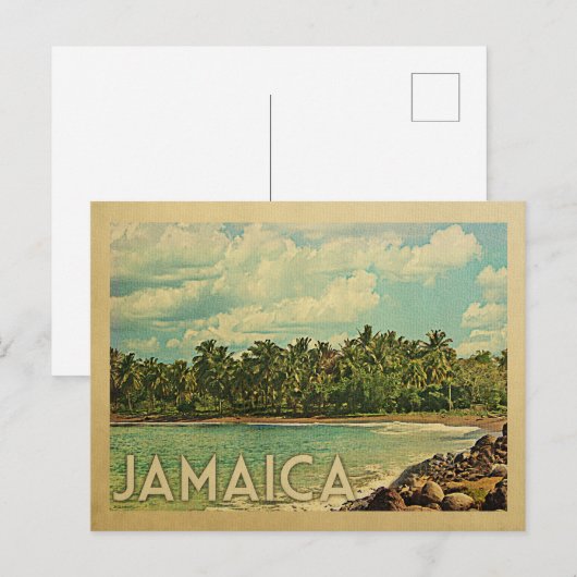 Jamaica Briefkaart Vintage Travel (Voorkant / Achterkant)