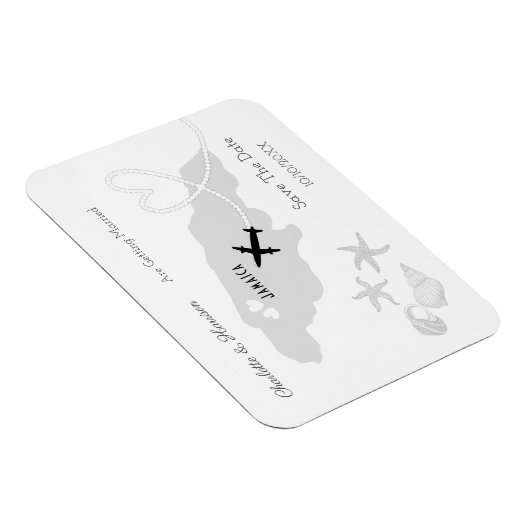 Jamaica bruiloft bestemming Save the Date Magneet (Rechterzijde)